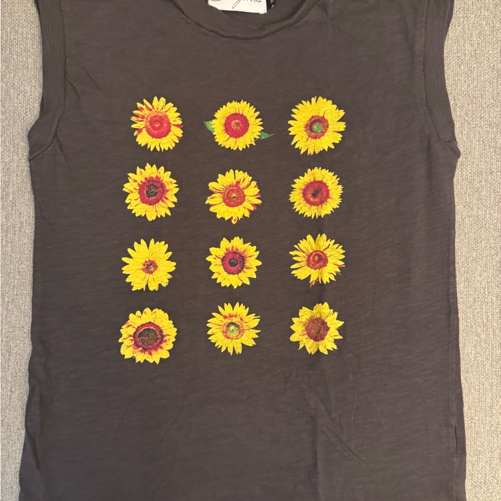 Anthropologie Sunflower Graphic Tank Top - size XS